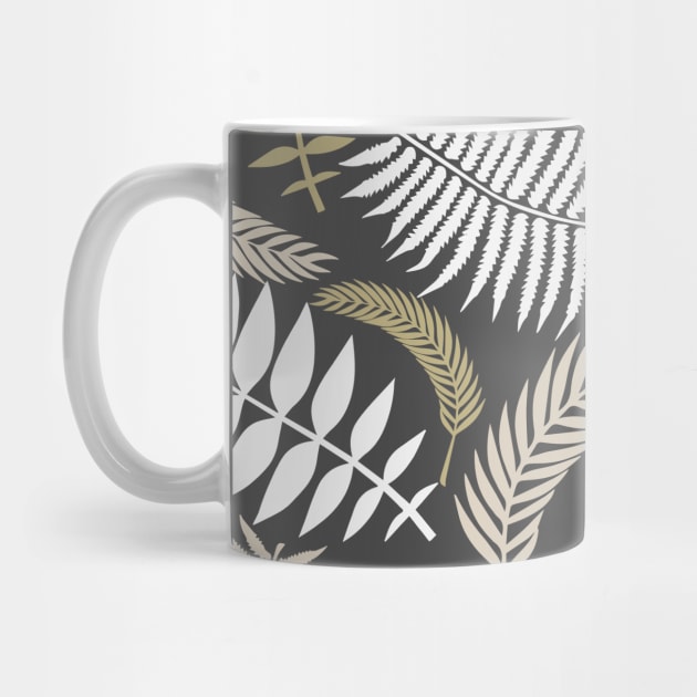 Cute Golden Leaves Leaf Branch Nature Plant Pattern by Freid